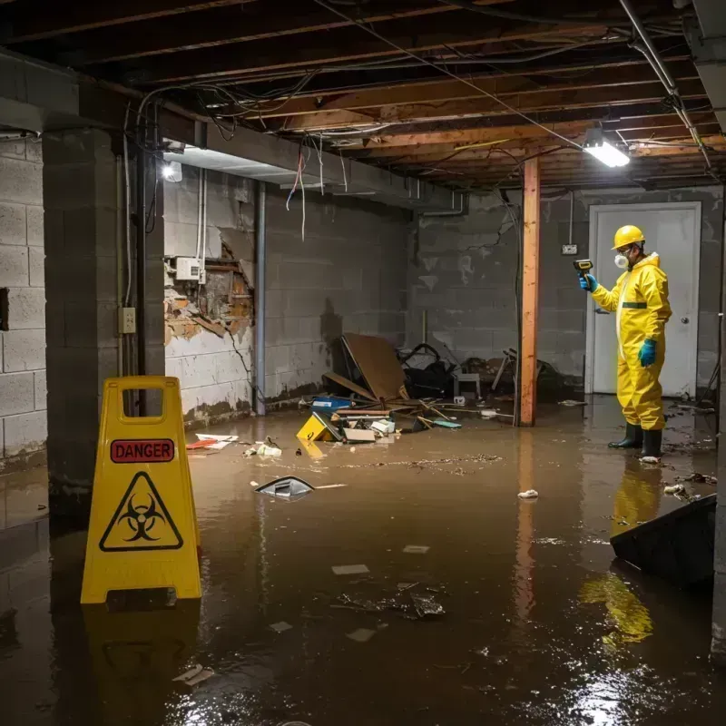 Flooded Basement Electrical Hazard in Ellsworth, ME Property